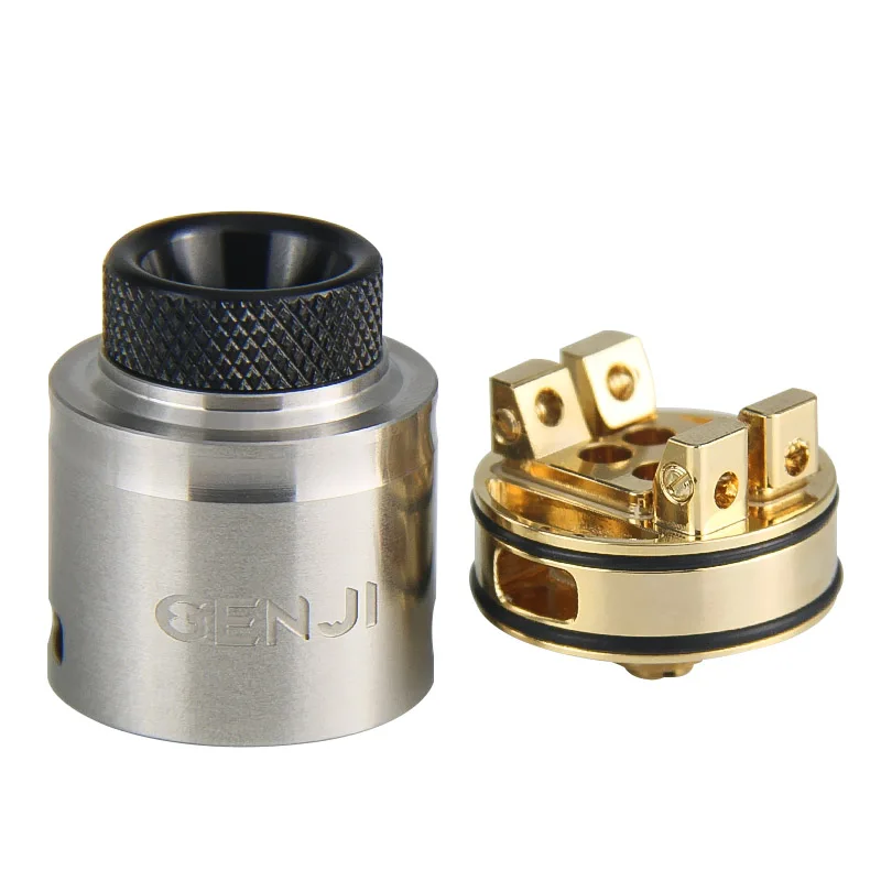 Оригинальный атомайзер Tigertek Genji RDA с позолоченным корпусом и регулируемым нижним