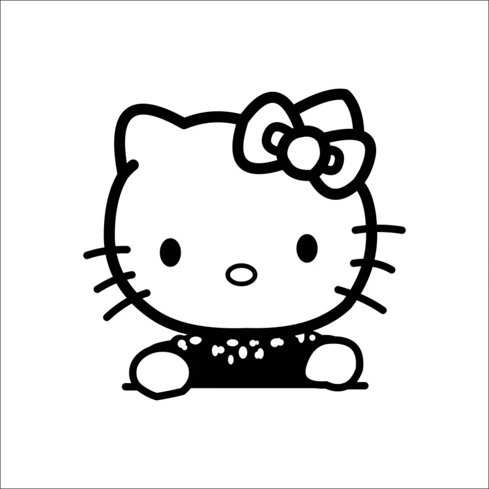 Вырезать hello kitty автомобили автобусные окна декоративные наклейки на дверь водонепроницаемый домашний переключатель компьютерный Декор стикер