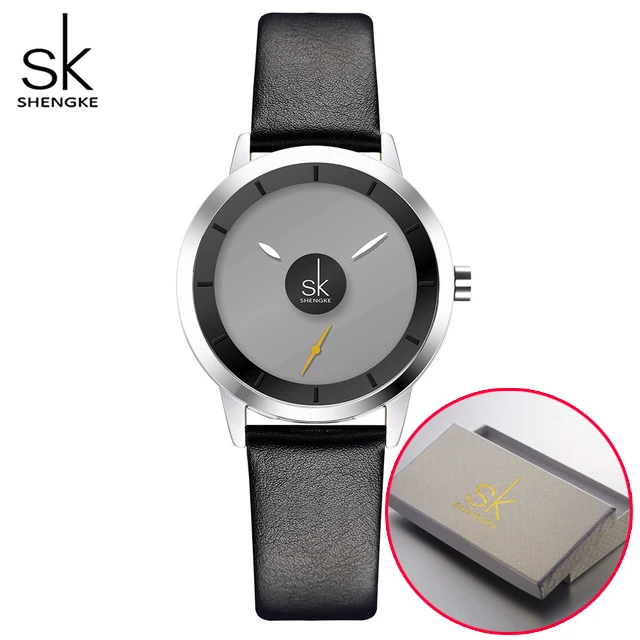 Women Gray Пара часы для любителей повседневное Shengke для женщин кварцевые часы креативные наручные часы дизайн водостойкий мужчин дамы наручные - Цвет: Women Gray