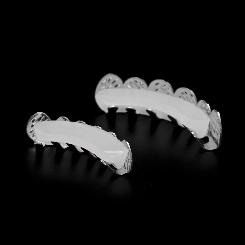 Для мужчин хип-хоп ЗУБЫ GRILLZ Gold серебро резьба узор Bump накладные верхней и нижней части для зубов, зубная набор для девочек для wo Для мужчин украшения для тела