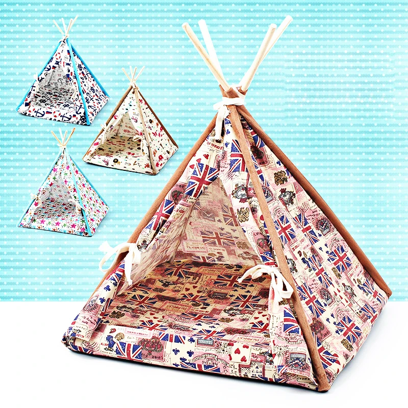 Рама из цельного дерева четыре сезона холщовая складная палатка для домашних