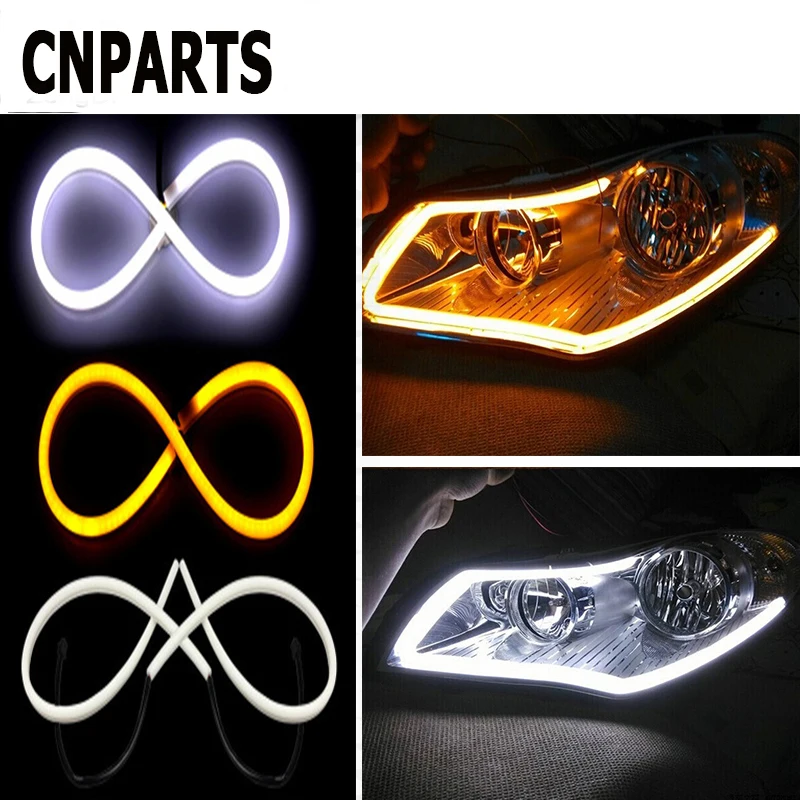 Автомобильные гибкие дневные ходовые светодиодные огсветильник CNPARTS 60 см для VW