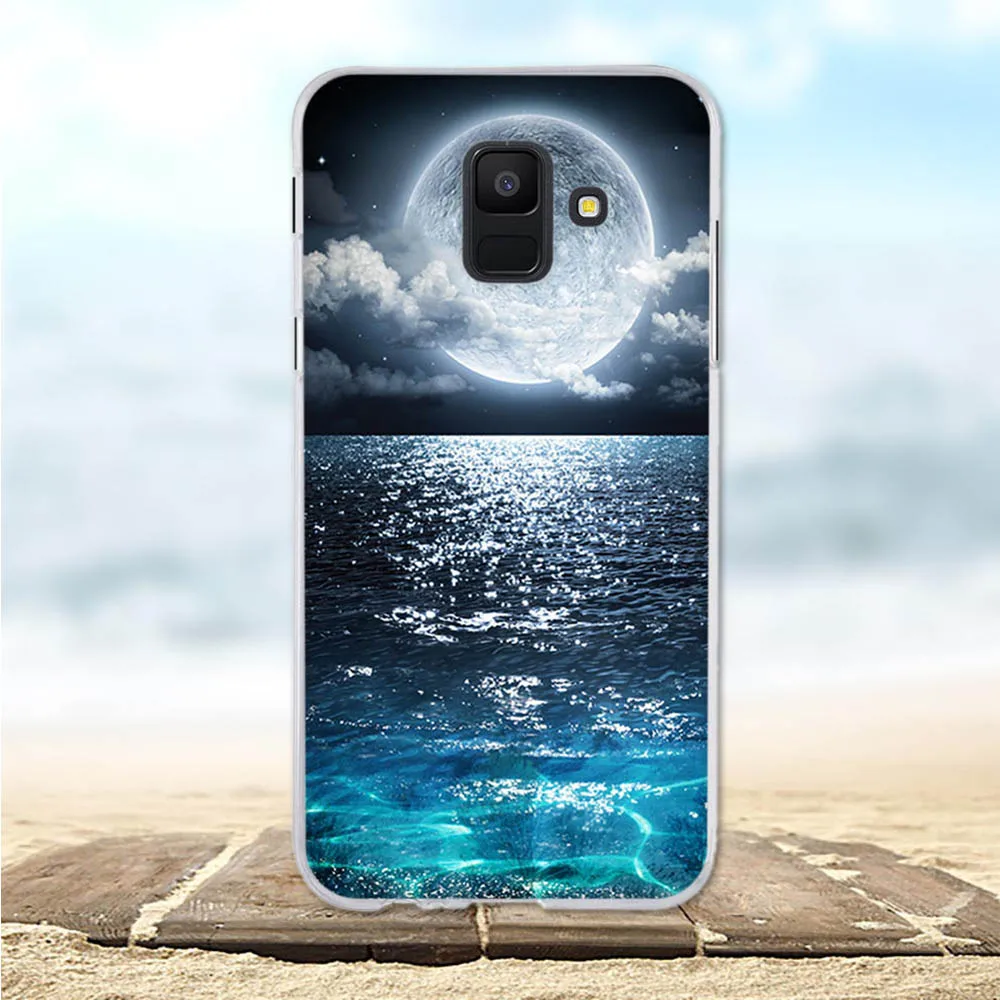 For Samsung Galaxy A6 2018 Case Silicone Luxury Cover Flower A600F A 6 Phone Cases | Мобильные телефоны и аксессуары