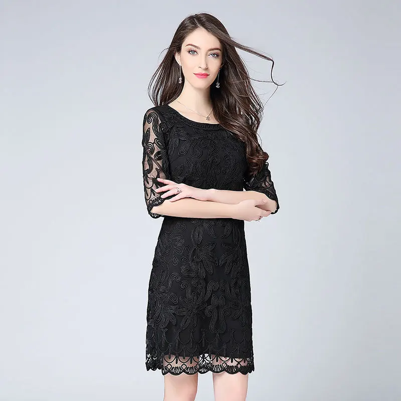 2018 Новые миди рукав вышивка Лоскутные платья высокое качество