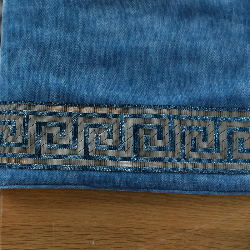 Table Runner Flannel Runners With Tassels Blue Home Decor Vintage Kitchen Accessories Chemin De Rectangle | Дом и сад