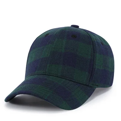 Ретро клетчатая хлопковая бейсбольная кепка для мужчин Snapback шляпа Женская британская Форменная фуражка Gorras Painters Повседневная Регулируемая Кепка s - Цвет: 10