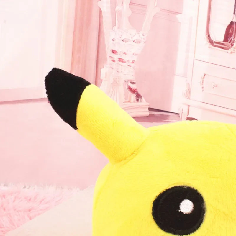 WHOHOLL/хлопковые тапочки в японском стиле с изображением Pokenom Pikachu; домашняя обувь для влюбленных женщин на толстой подошве; нескользящая и теплая подошва