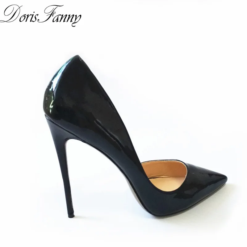 Туфли-лодочки женские из лакированной кожи на высоком каблуке 12 см | Обувь