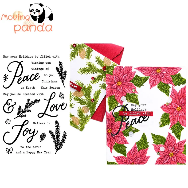 PEACELOVE & JOY сообщения прозрачный силиконовый штамп/печать для скрапбукинга