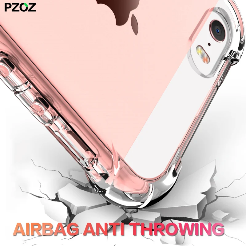 PZOZ for iPhone 5 5s se case 360 cover shockproof housing original bumper on fundas transparent silicone 5se s |