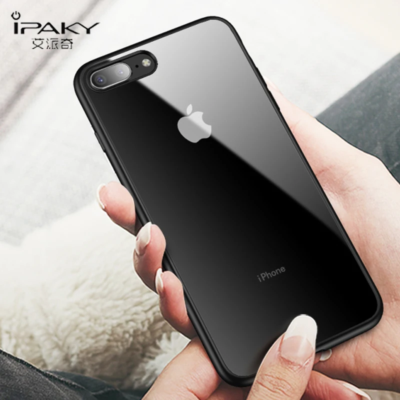 IPaky чехол для iPhone 7 Роскошный тонкий прозрачный iPhone8 Plus силиконовый Apple 8 чехлы |