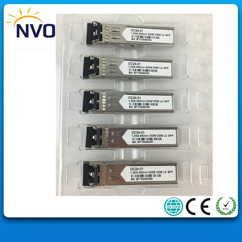 Бесплатная доставка 1 25G MM DX 850nm 550 M LC DDM волоконно оптический SFP трансивер 550nm SPF