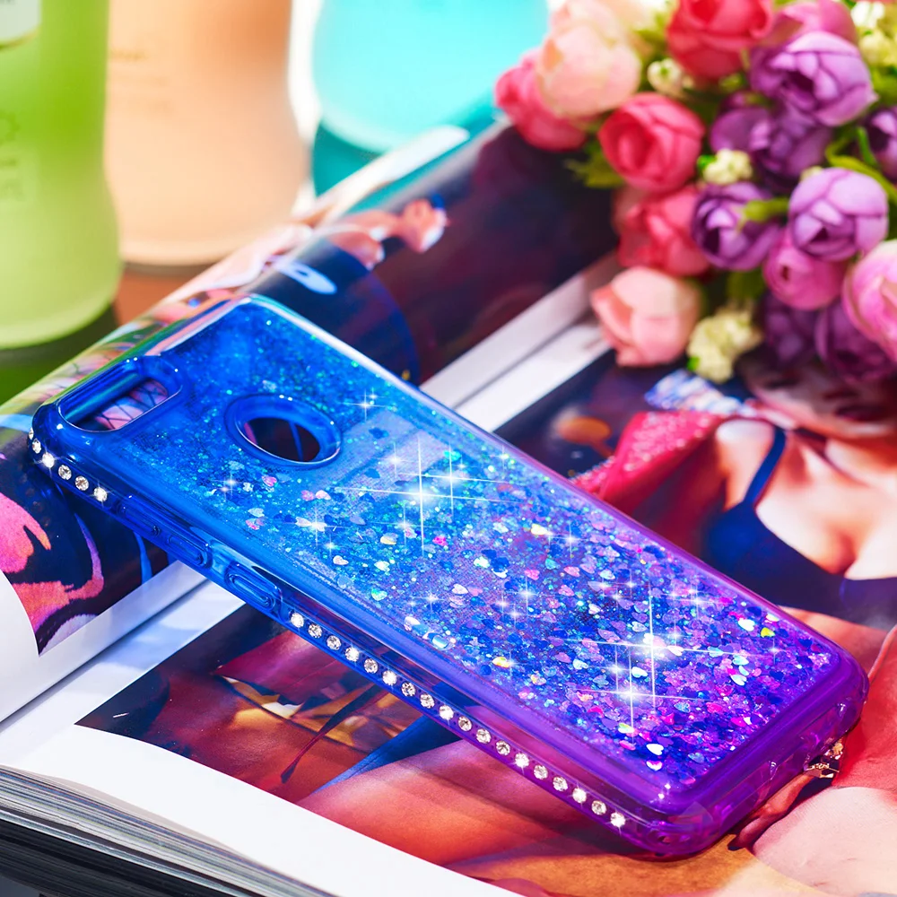 Чехол Quicksand для Huawei P Smart FIG LA1 FIG-LA1 прозрачный цветной чехол телефона PSmart LX1 FIG-LX1 |