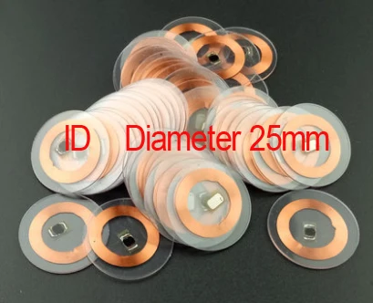ID 10 шт. IC/ID прозрачная монетная карта 13,56 МГц/125 кГц MF 1K F08 TK4100 NFC ID метки диаметр 25 мм - Цвет: ID
