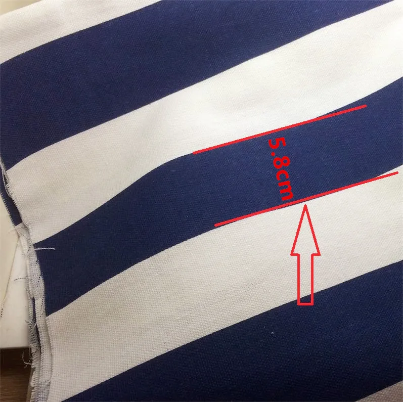 

New Arrival 50cm*150cm Cotton white Canvas fabric printed stripes DIY handmade patchwork cotton cloth home textile Free shipping