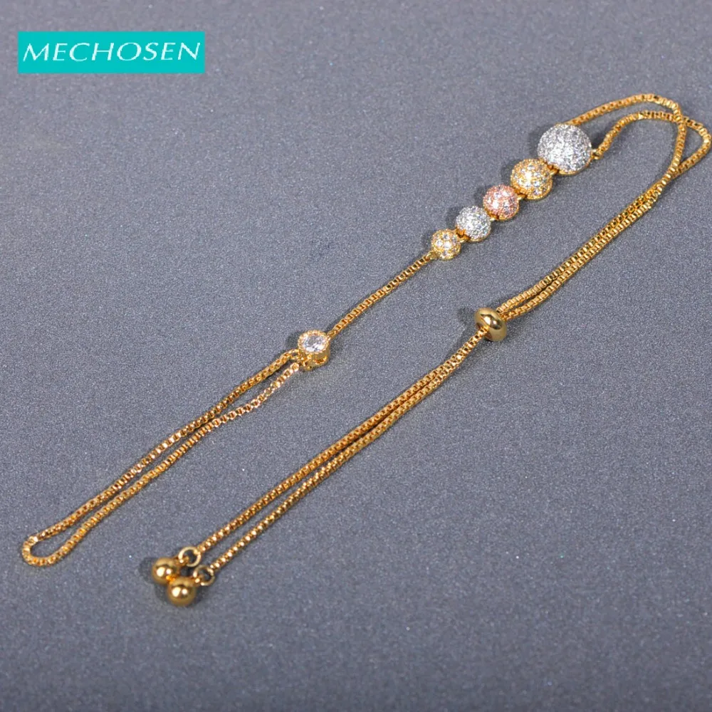 Женские браслеты в форме мяча MECHOSEN ювелирные изделия из меди с блестящим