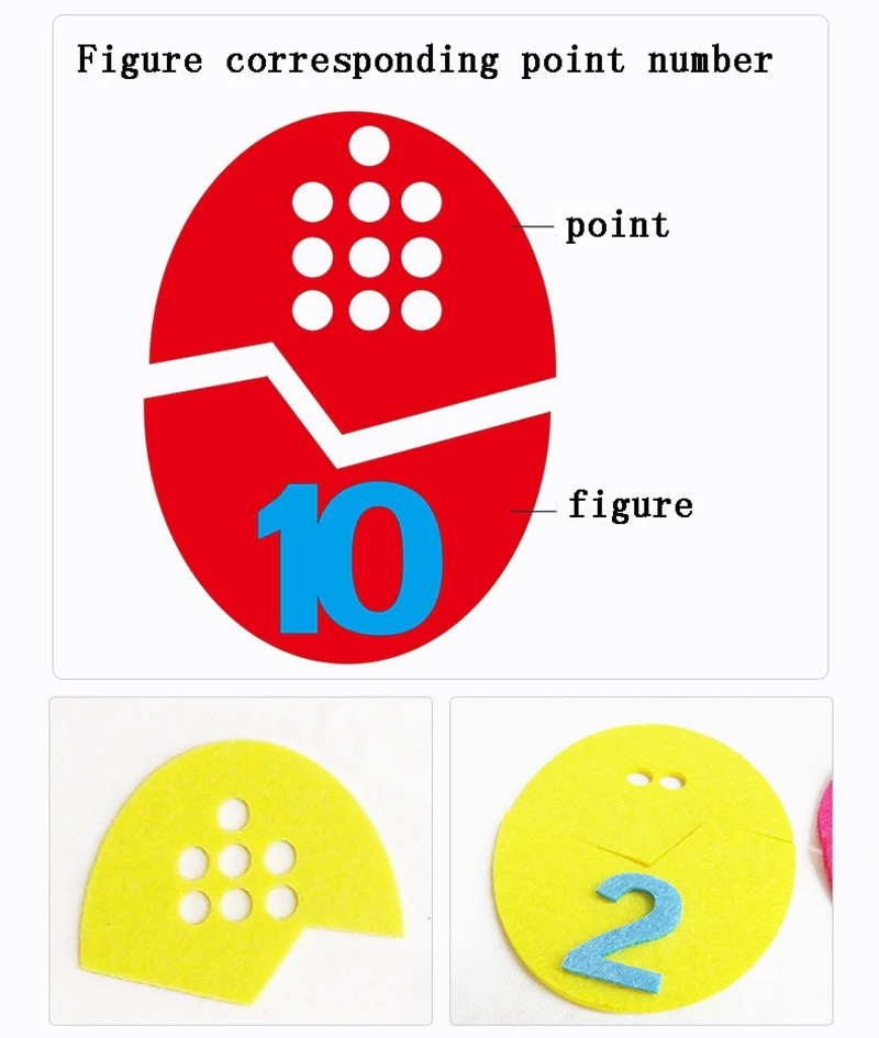 10 шт./лот войлочные арабские цифры для детей раннего образования дошкольные