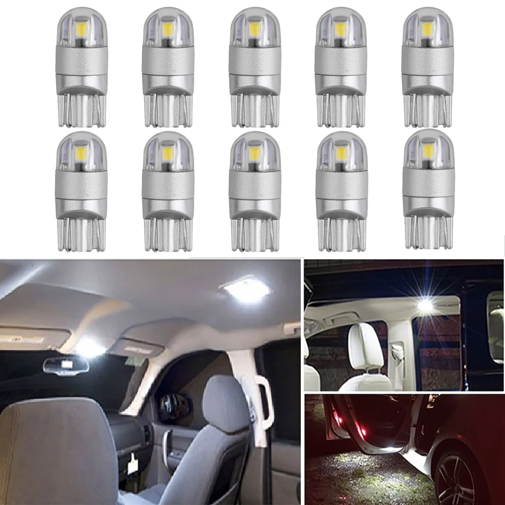 Светодиодный фонарь T10 W5W для чтения салона автомобиля 10 шт. Peugeot 206 407 508 406 308 2008 107 307