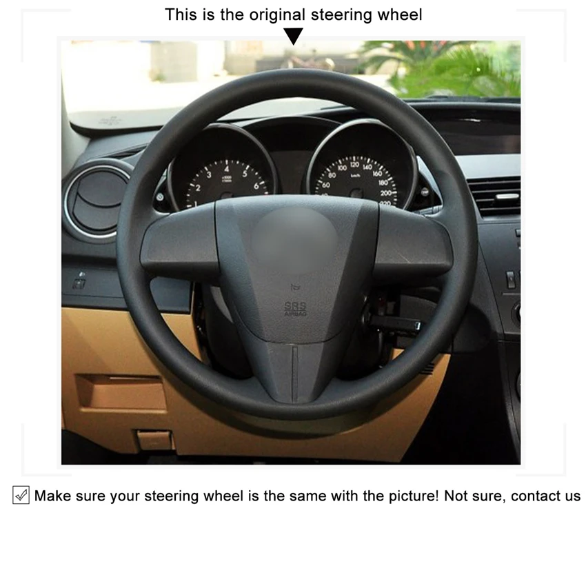 MEWANT черный чехол рулевого колеса автомобиля из натуральной кожи для Mazda 3 Axela 2010 2013
