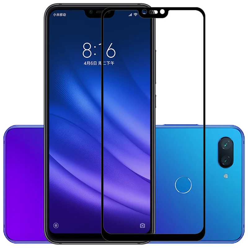 MUCHI 2 упаковки полное закаленное стекло для Xiaomi Mi 8 Lite защита экрана