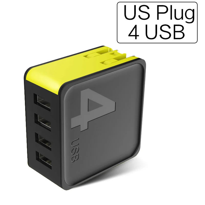 US 4 USB Rock Универсальное зарядное устройство с двумя usb-портами для путешествий, ЕС, портативное зарядное устройство для мобильного телефона, настенное зарядное устройство, штепсельная вилка США для телефона, планшета, 1, 2, 4 порта - Тип штекера: US 4 USB