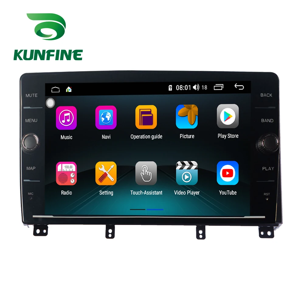 Восьмиядерный ПЗУ 64 ГБ Android 8 1 автомобильный DVD GPS навигационный плеер Deckless стерео