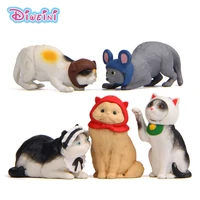 cats cosplay mouse miniature figurine cartoon kitten figures animal game models pet toy diy accessories doll house decoration