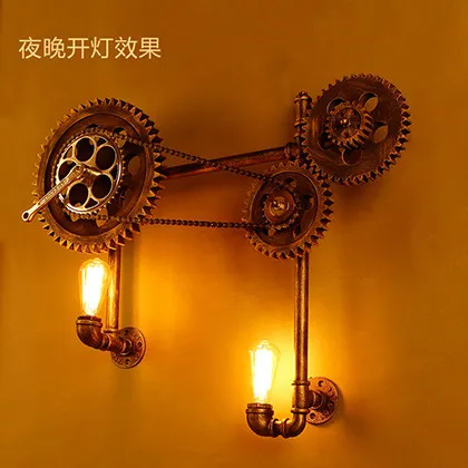 Железный светильник в стиле лофт для водопроводной трубы настенное бра Эдисона с