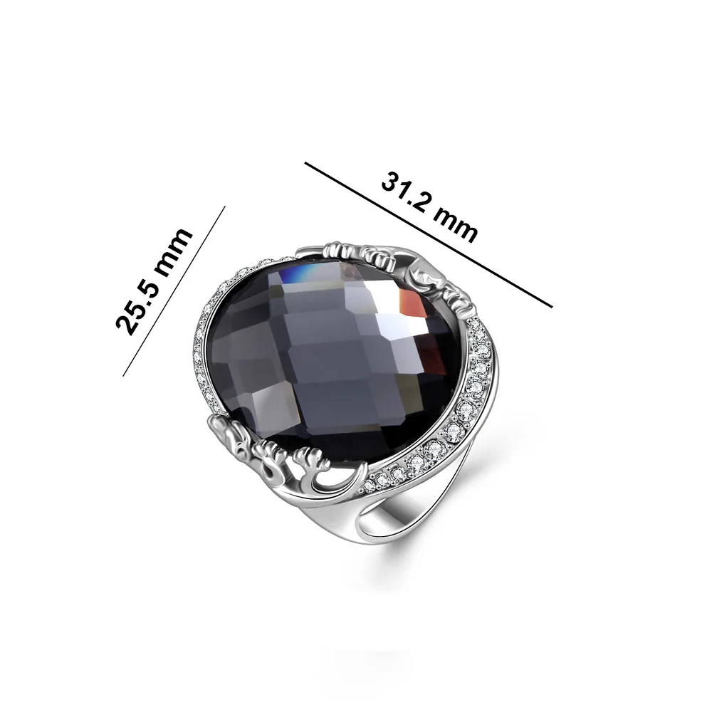 Женское и мужское кольцо с большим кристаллом|crystal rings for women|austrian crystal ringscrystal ring |