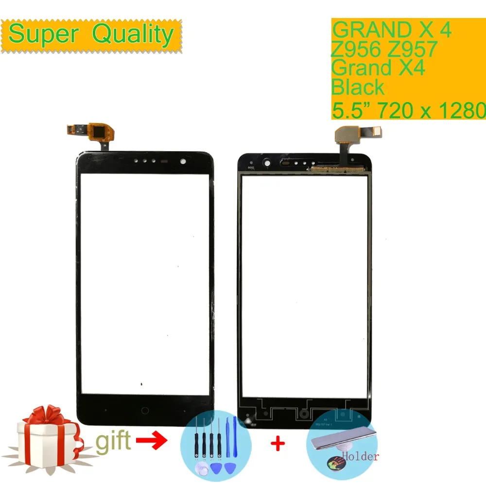 

Для ZTE Grand X4 Z956 Z957 сенсорный экран дигитайзер панель стеклянная линза переднее внешнее ЖК-стекло Grand X4 сенсорная Замена