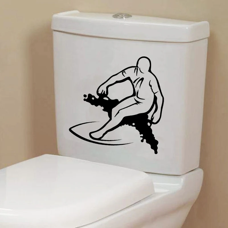 

Серфинг, серфер модные спортивные наклейки для унитаза настенные стикеры винил 6WS0108