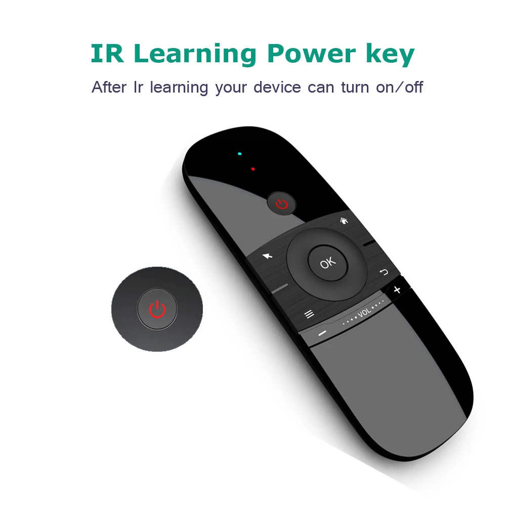 Воздушная мышь IR Learning 2,4G Gyro USB пульт дистанционного управления мини беспроводная клавиатура для Chromebox Android Smart tv Box HTPC проектор ПК