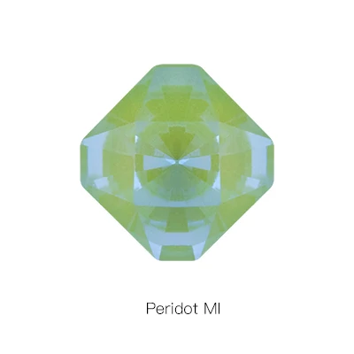 Peridot MI Необычные камни ювелирные изделия восьмиугольник Швейные аксессуары K9 стеклянные стразы diy Кристалл точка назад для одежды декоративная брошь изготовление - Цвет: Peridot MI