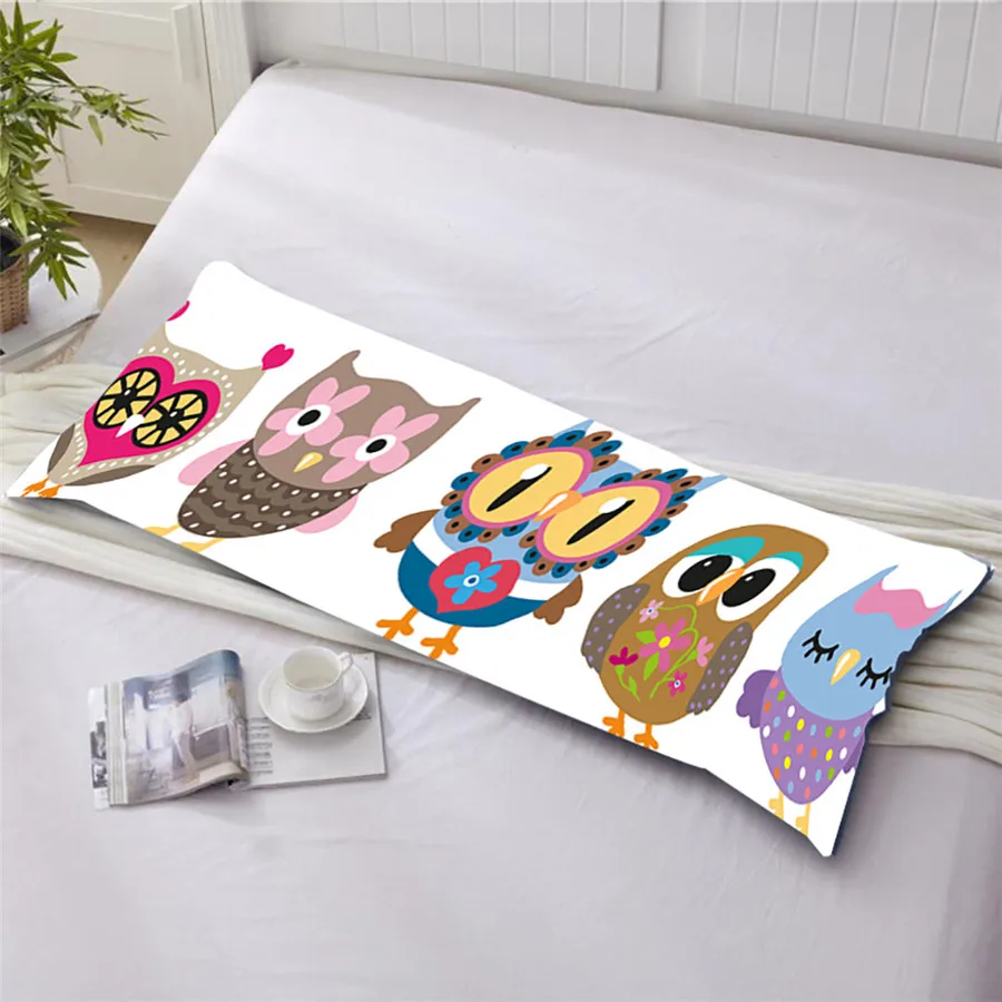 HELENGILI, 20x54 дюймов, 3D Чехол на подушку для тела, Мультяшные животные, декоративный Чехол на подушку для взрослых и детей, милый Чехол на подушку