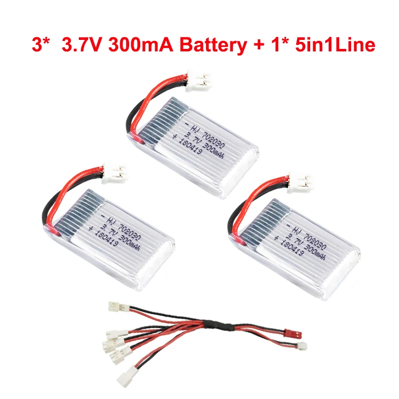 3 7 V 300mAh Lipo батарея для JJRC H56 T2G Drone RC Quadcopter запасная часть|Детали и аксессуары| |