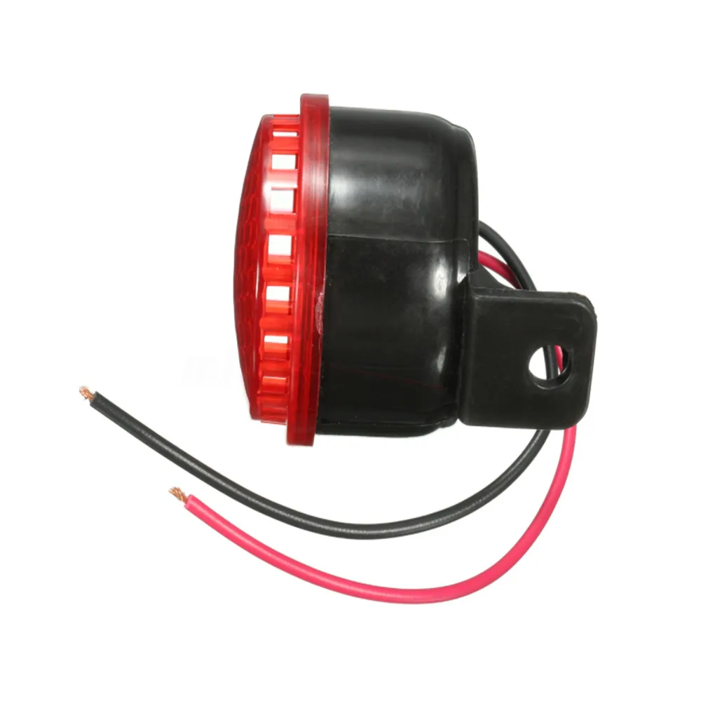 12V 125db автомобиля мотоцикла грузовик тормозной сирена Рог обратного поворота звуковой сигнал красный светодиодный светильник аксессуары