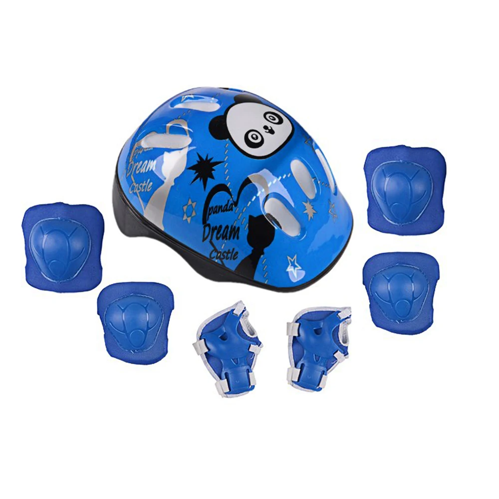 7Pcs/Set Balance Car Roller Skating Gear 7 Suit Children Skateboarding Helmet Skates Protective Devices Bicycle | Автомобили и