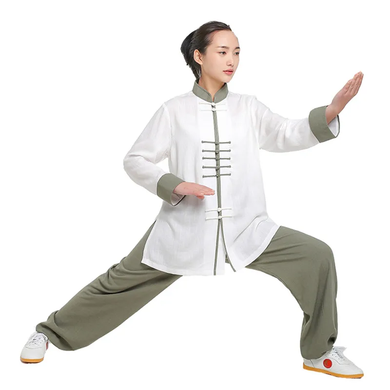 Новый дизайн разноцветная Униформа Tai Chi с длинным рукавом костюм кунгфу одежда