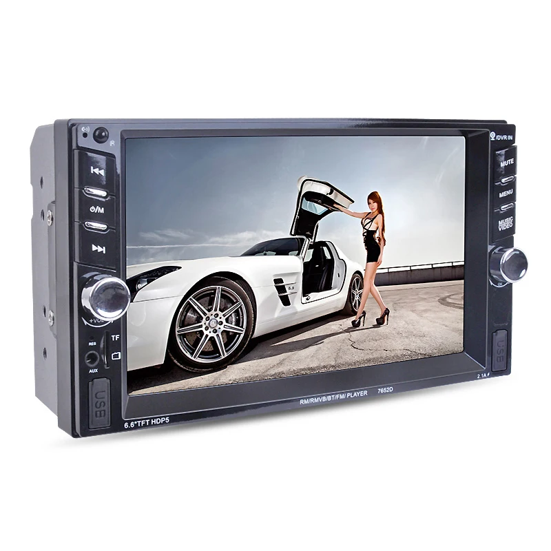 Новинка 2017 года 6.6 дюймов сенсорный экран стерео радио HD дисплей Auto 2DIN в тире
