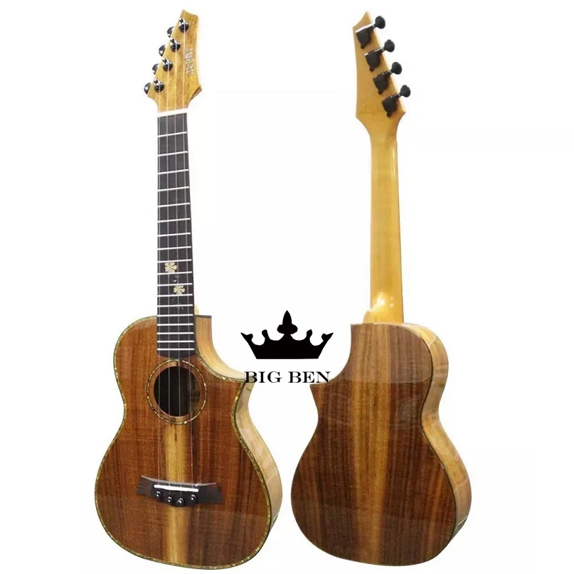 

26-inch 18 frets Acacia all solid wood guitar 26inch solid top ukulele bovine bone nut imported strings bright paint acoustic