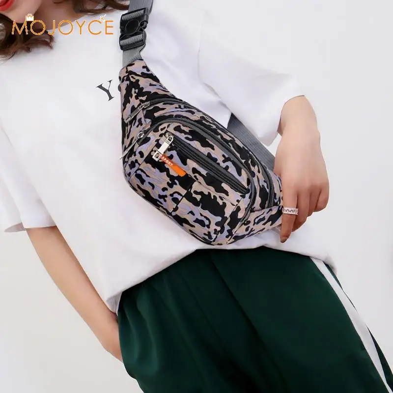 

Women Men Casual Fashion Waterproof Camo Print Shoulder Bags Unisex Nylon Multi-function Waist Fanny Packs Chest Crossbody Bags