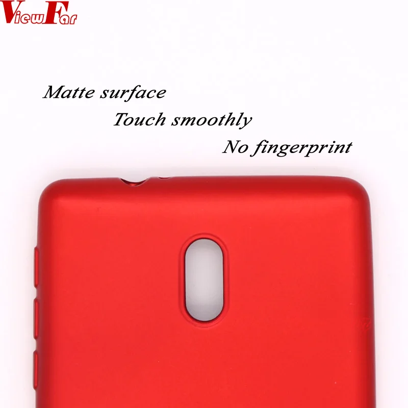 ViewFar Matte Soft Ultra-thin Back Full Case For Nokia 3 Red TPU case Protective Cover for Black covers Gel |