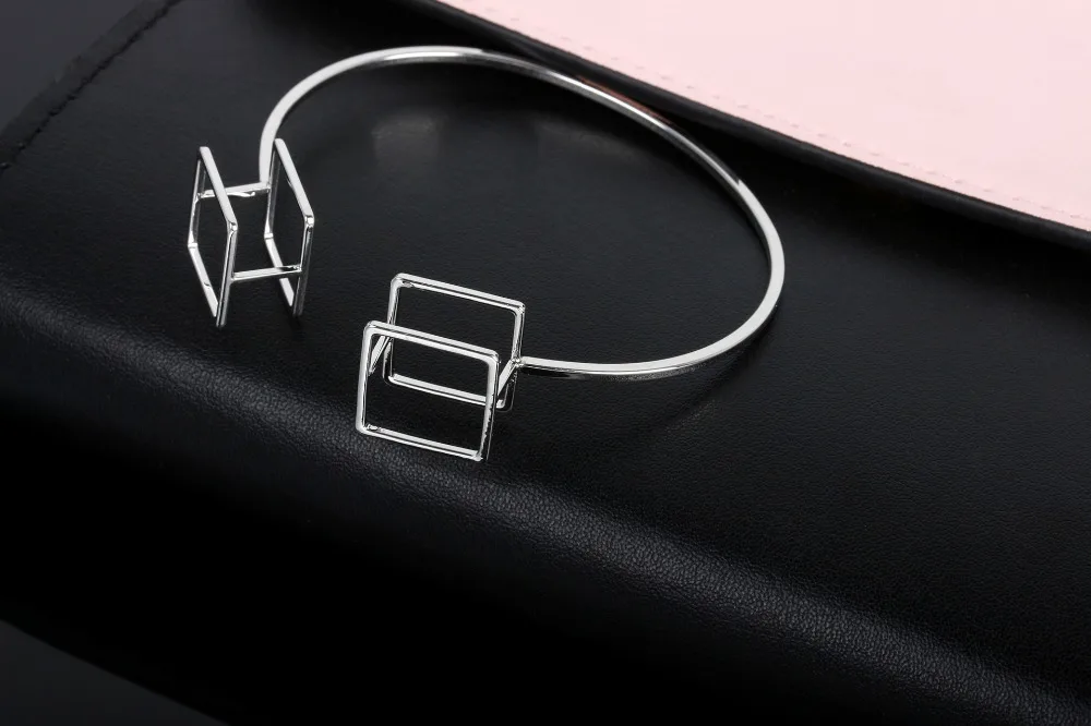 Простые Модные геометрический открытие браслет стерео Треугольник площадь