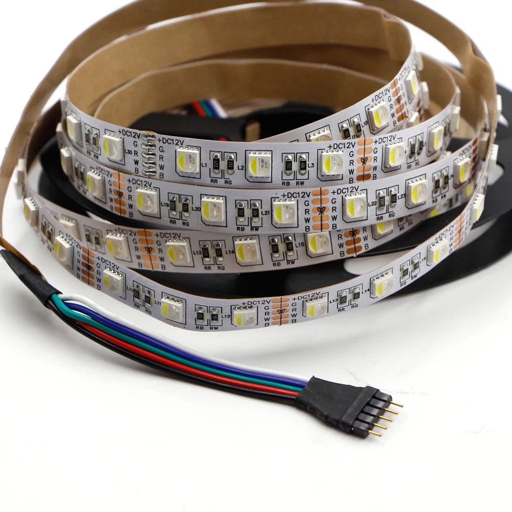 Светодиодная лента rgb 5050, 1 м, 5 м, RGBW, RGBWW, 4 цвета в 1, Светодиодная лента с чипом, Светодиодная лента, водонепроницаемая Диодная лента, светильник с подсветкой, 12 В, 24 В