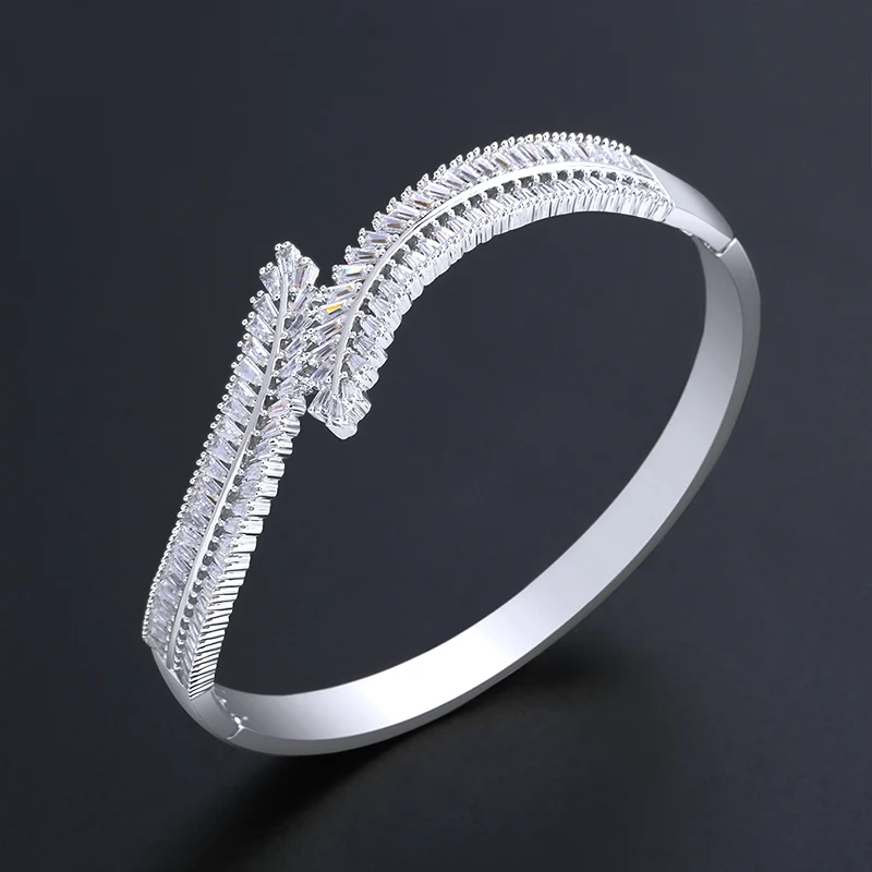 Женский браслет OCESRIO дизайнерский с кристаллами из серебра и цирконием роскошные