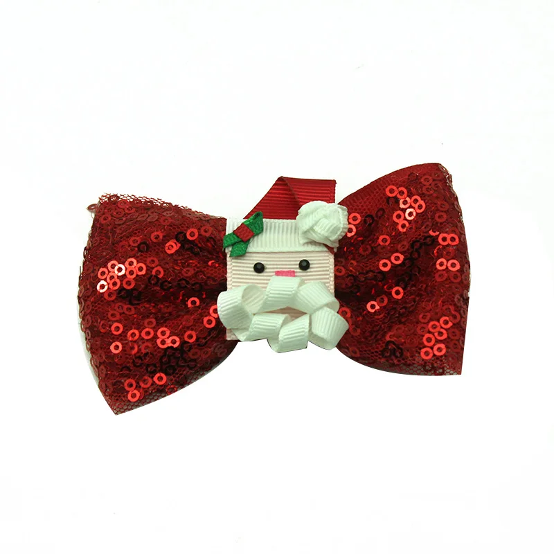

Christmas Style Girl Sequined Bow Hairpin Santa Claus Decoration Hairpin Exquisite Girl Red Hairpin Accessories