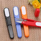 Ножницы для вышивки крестиком, цветные пластиковые ножницы для рыболовной лески с защитным чехлом, ручные инструменты