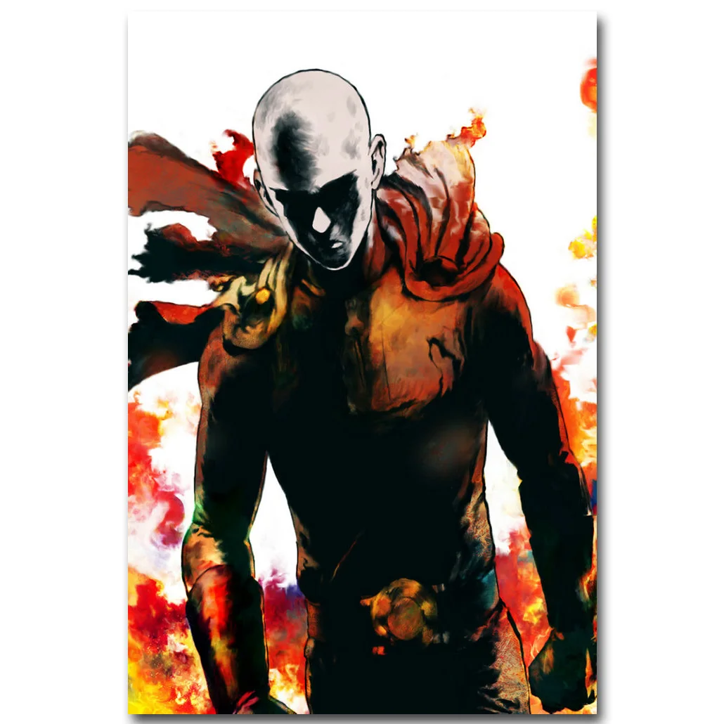 One Punch Man художественная шелковая ткань постер принт 13x20 16x24 дюймов горячее