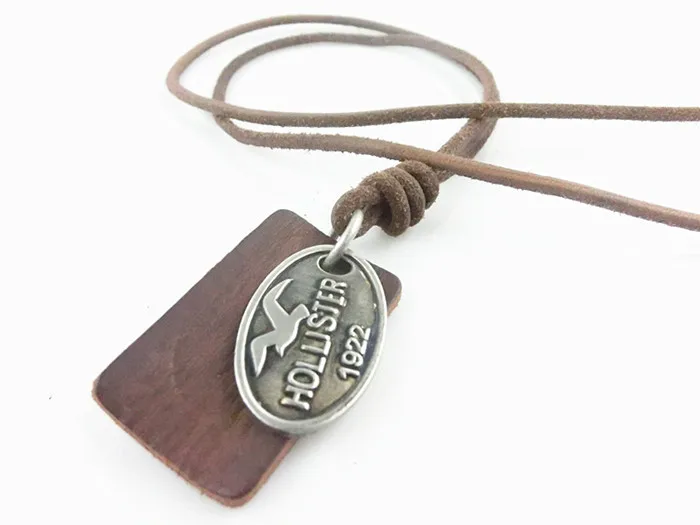 Genuine Leather Necklace Vintage Jewelry Women Fashion European Brand Key Pendant Necklaces Men VLN399 | Украшения и аксессуары