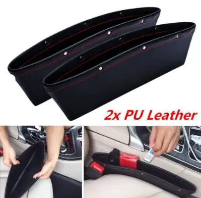 2 х PU поймать зрелище Коробки Caddy автокресло Gap Карманный хранения Организатор